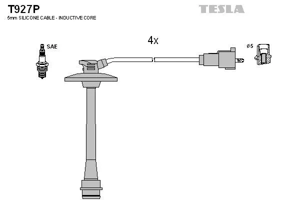 TESLA T927P Дроти запалювання