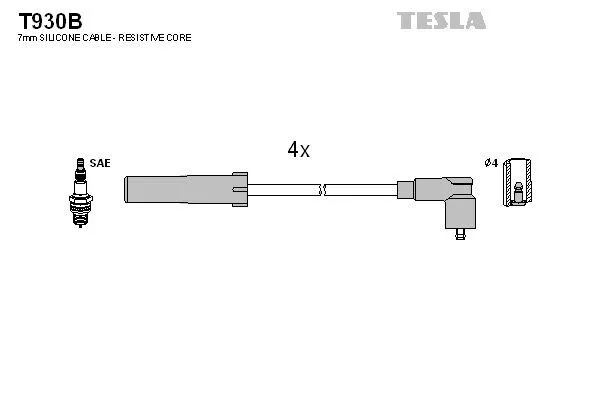 TESLA T930B Провода зажигания