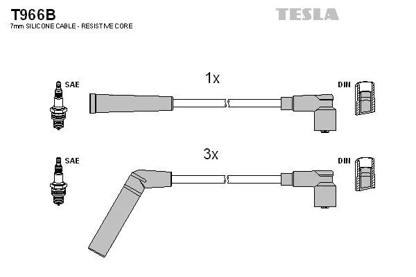 TESLA T966B Провода зажигания