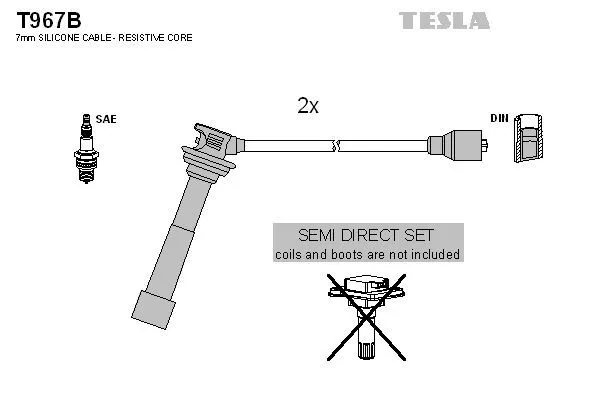 TESLA T967B Провода зажигания