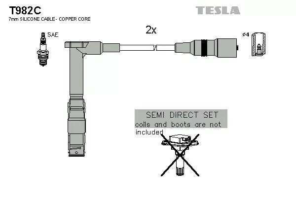 TESLA T982C Дроти запалювання