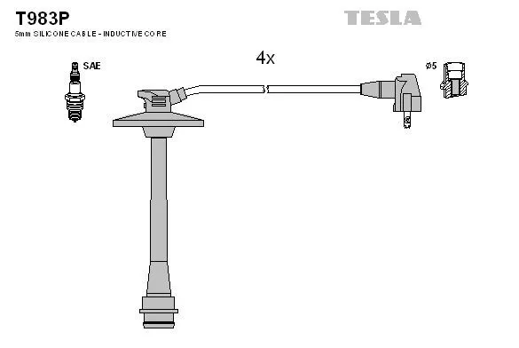 TESLA T983P Дроти запалювання