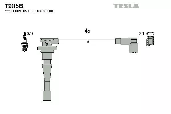 TESLA T985B Дроти запалювання