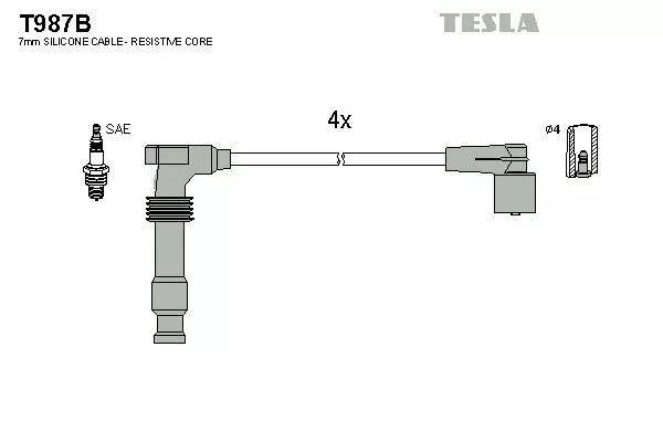 TESLA T987B Высоковольтные провода