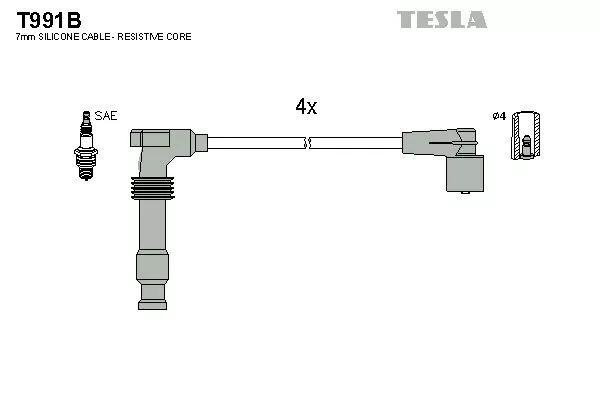 TESLA T991B Провода зажигания