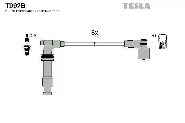 TESLA T992B Провода зажигания