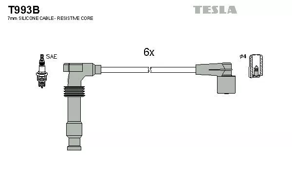 TESLA T993B Дроти запалювання