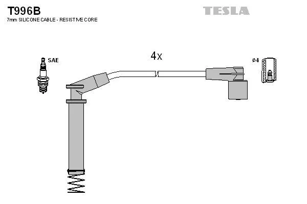 TESLA T996B Дроти запалювання