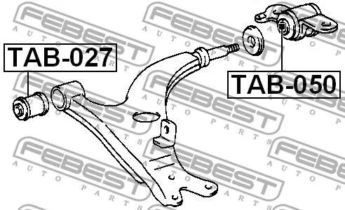 Febest TAB-027 Сайлентблок ричагу