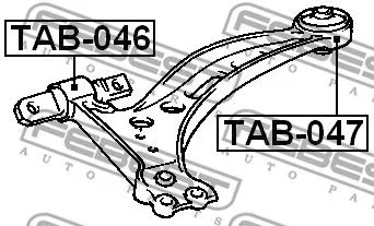 Febest TAB-047 Сайлентблок рычага