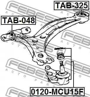 Febest TAB-048 Сайлентблок рычага