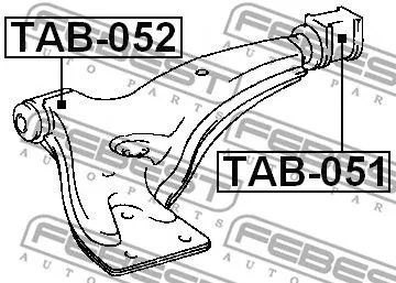 Febest TAB-051 Сайлентблок ричагу