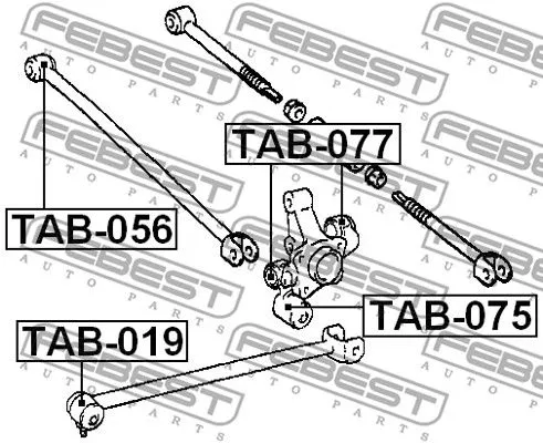 Febest TAB-056 Сайлентблок рычага