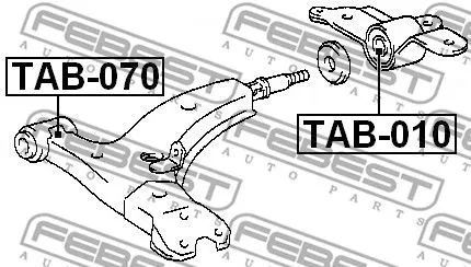 Febest TAB-070 Сайлентблок ричагу