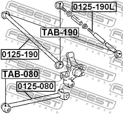 Febest TAB-080 Сайлентблок рычага