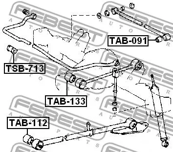 Febest TAB-091 Сайлентблок ричагу