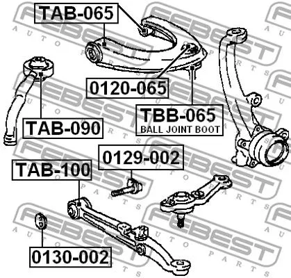 Febest TAB-100 Сайлентблок ричагу