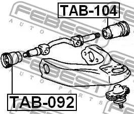 Febest TAB-104 Сайлентблок ричагу
