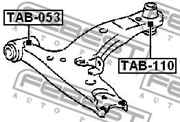 Febest TAB-110 Сайлентблок ричагу
