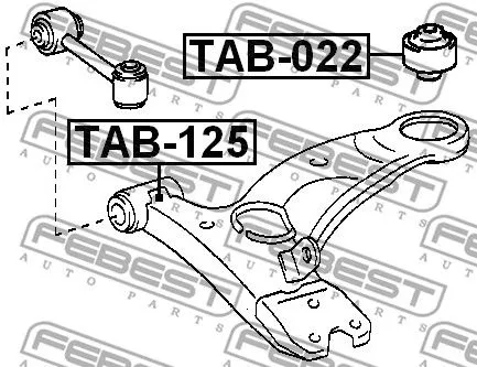 Febest TAB-125 Сайлентблок рычага
