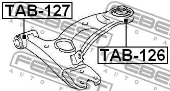 Febest TAB-126 Сайлентблок ричагу