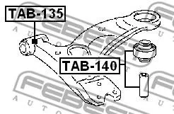 Febest TAB-140 Сайлентблок рычага
