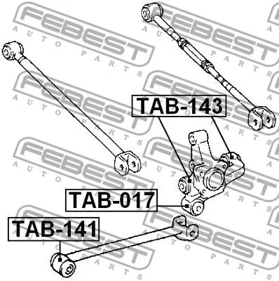 Febest TAB-141 Сайлентблок ричагу