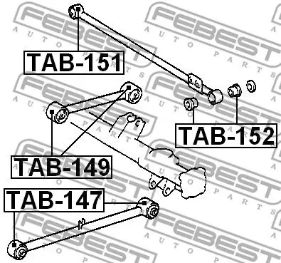 Febest TAB-149 Сайлентблок ричагу