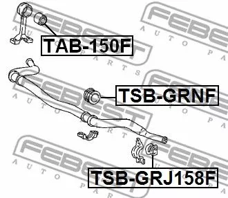 Febest TAB-150F Сайлентблок ричагу