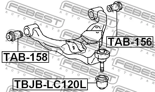 Febest TAB-158 Сайлентблок рычага