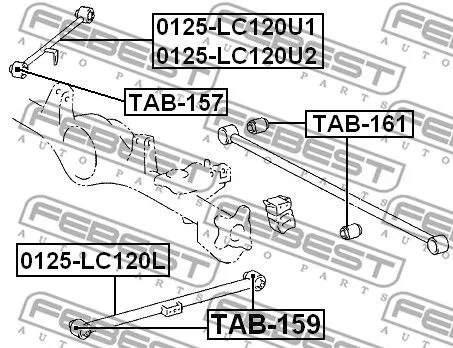 Febest TAB-159 Сайлентблок рычага