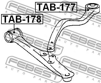 Febest TAB-177 Сайлентблок рычага