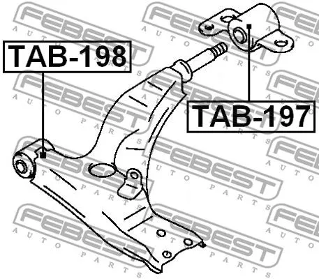 Febest TAB-197 Сайлентблок рычага