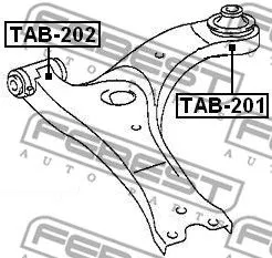 Febest TAB-201 Сайлентблок рычага