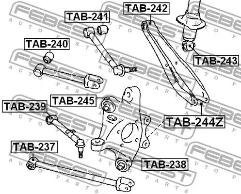Febest TAB-239 Сайлентблок ричагу
