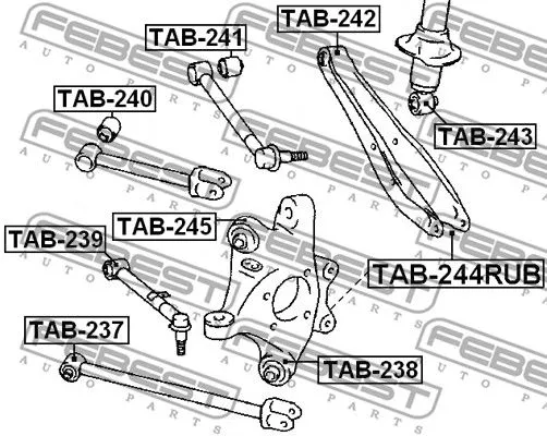 Febest TAB-244RUB Сайлентблок ричагу