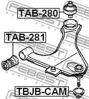 Febest TAB-280 Сайлентблок ричагу