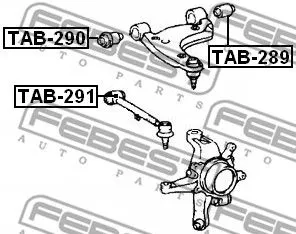Febest TAB-289 Сайлентблок ричагу