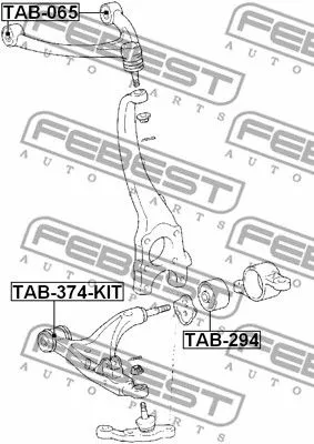 Febest TAB-374-KIT Сайлентблок ричагу