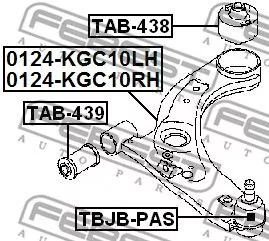 Febest TAB-439 Сайлентблок ричагу
