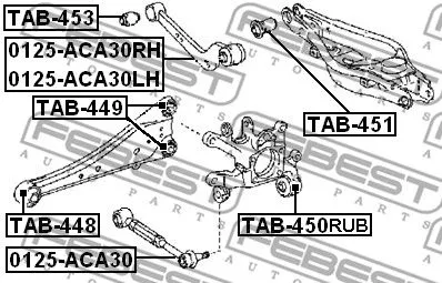 Febest TAB-450RUB Сайлентблок рычага