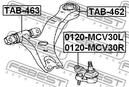 Febest TAB-463 Сайлентблок рычага
