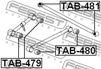 Febest TAB-480 Сайлентблок ричагу