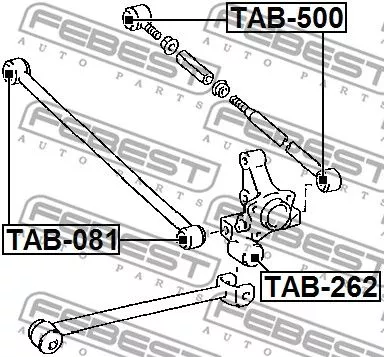 Febest TAB-500 Сайлентблок ричагу
