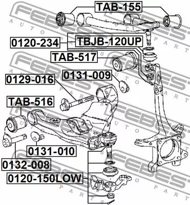 Febest TAB-517 Сайлентблок ричагу