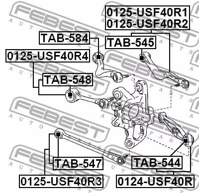 Febest TAB-544 Сайлентблок рычага