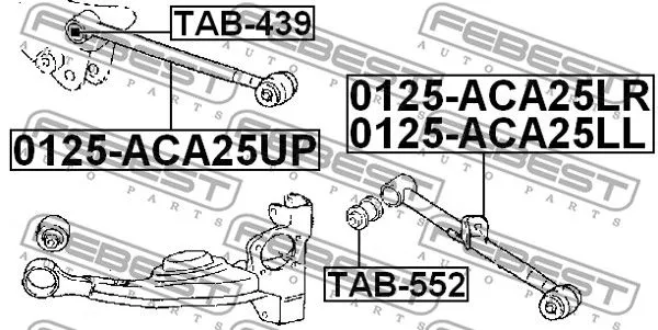 Febest TAB-552 Сайлентблок ричагу