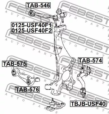 Febest TAB-575 Сайлентблок рычага