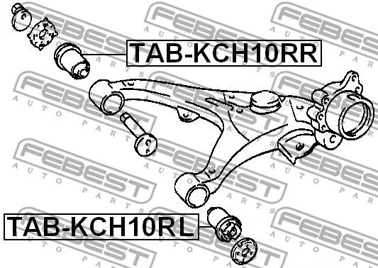 Febest TAB-KCH10RL Сайлентблок ричагу