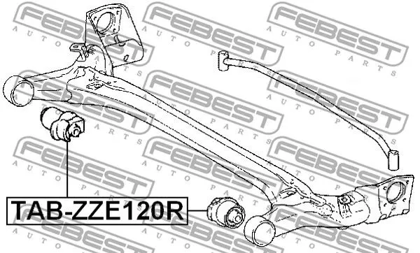 Febest TAB-ZZE120R Сайлентблок балки